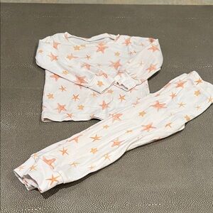 Starfish Kids Pajama Set - Orange and White